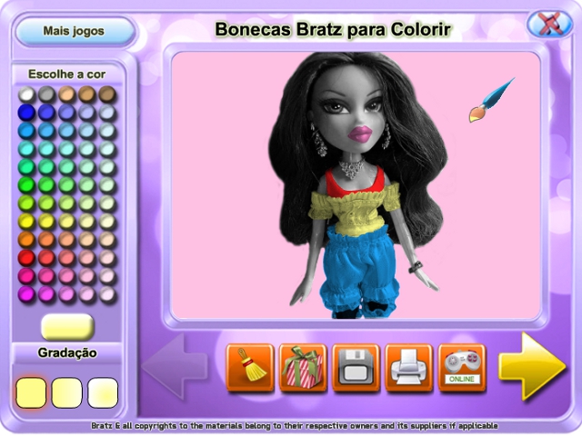 Free Download Bonecas Bratz para Colorir Screenshot 1
