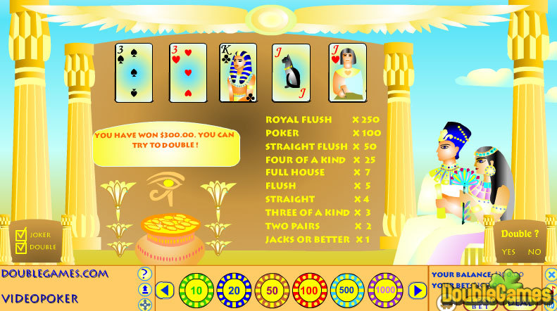 Free Download Egyptian Videopoker Screenshot 2