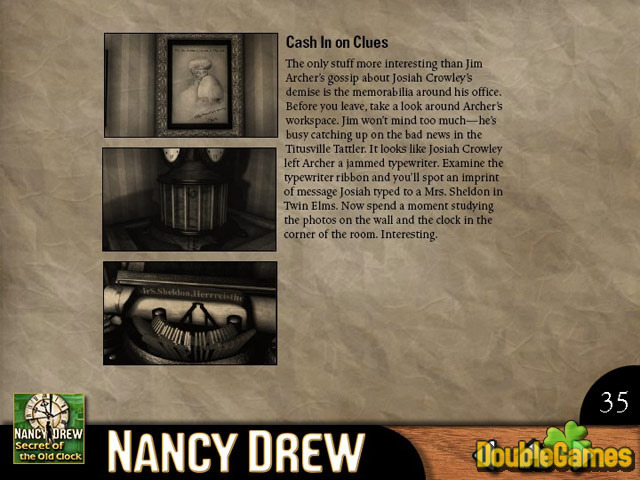 Free Download Nancy Drew - Secret Of The Old Clock Strategy Guide Screenshot 1