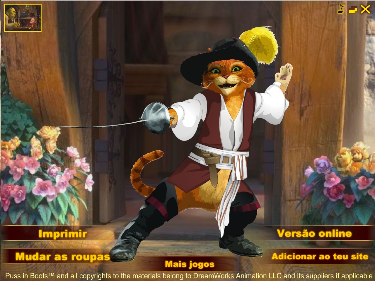 Jogo de Tabuleiro Personalizado Gato de Botas